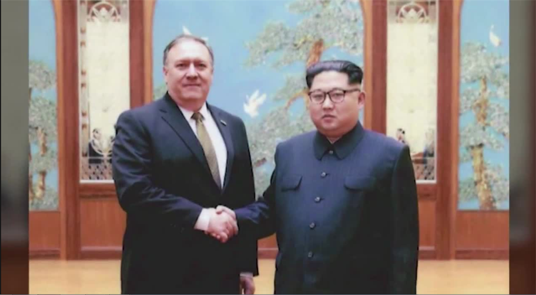 Secretary of State Mike Pompeo and North Korean leader Kim Jong Un.